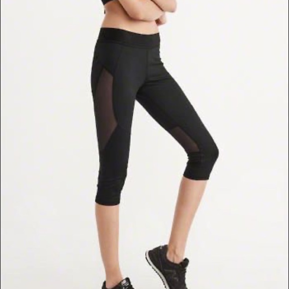 Abercrombie & Fitch mesh crop leggings
